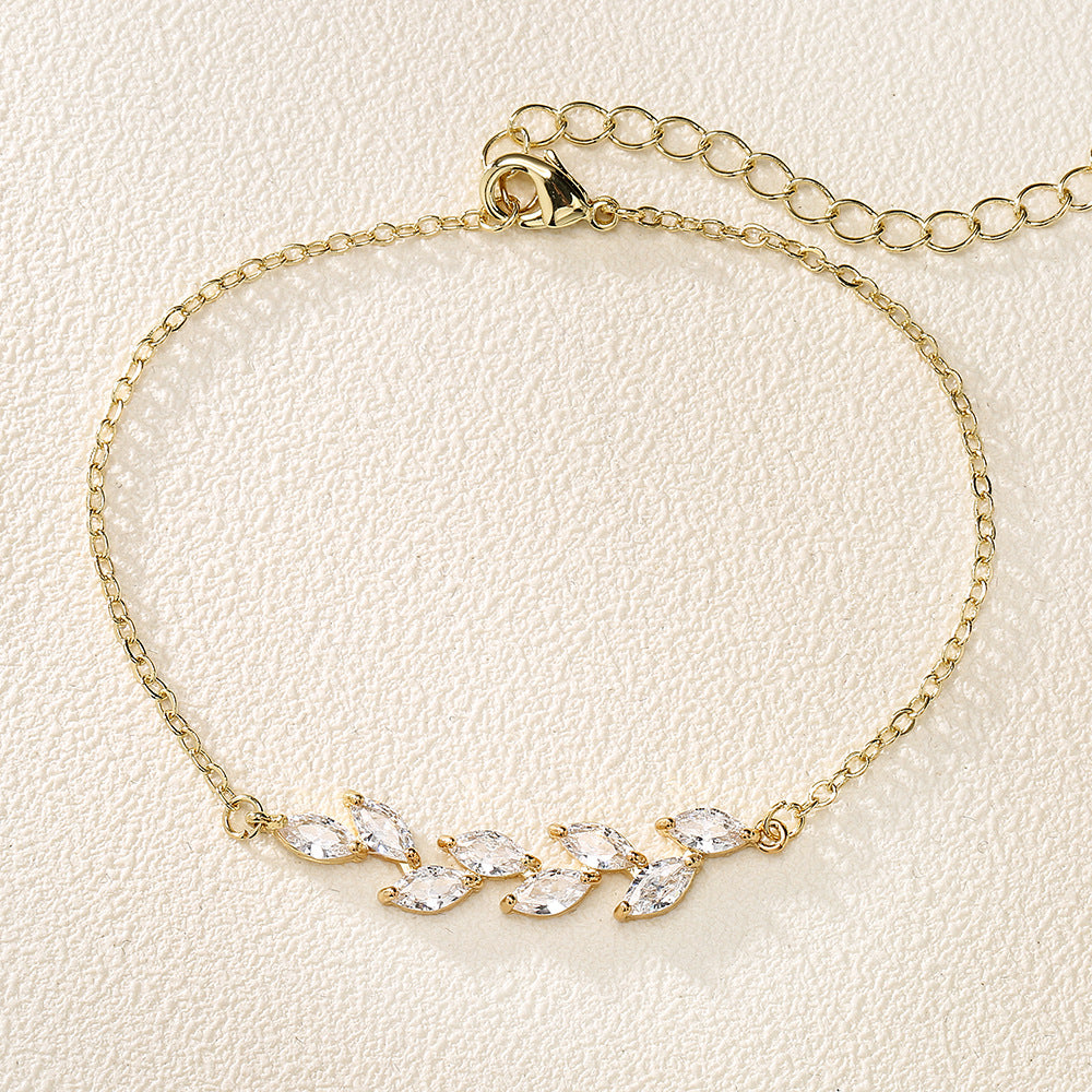 Willow Leaf Branch Bracelet Exquisite Temperament