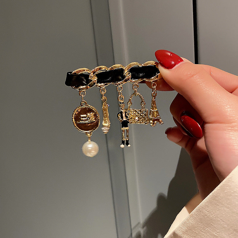 Perlenbrosche weibliche Nadel feste Kleider Accessoires Temperament