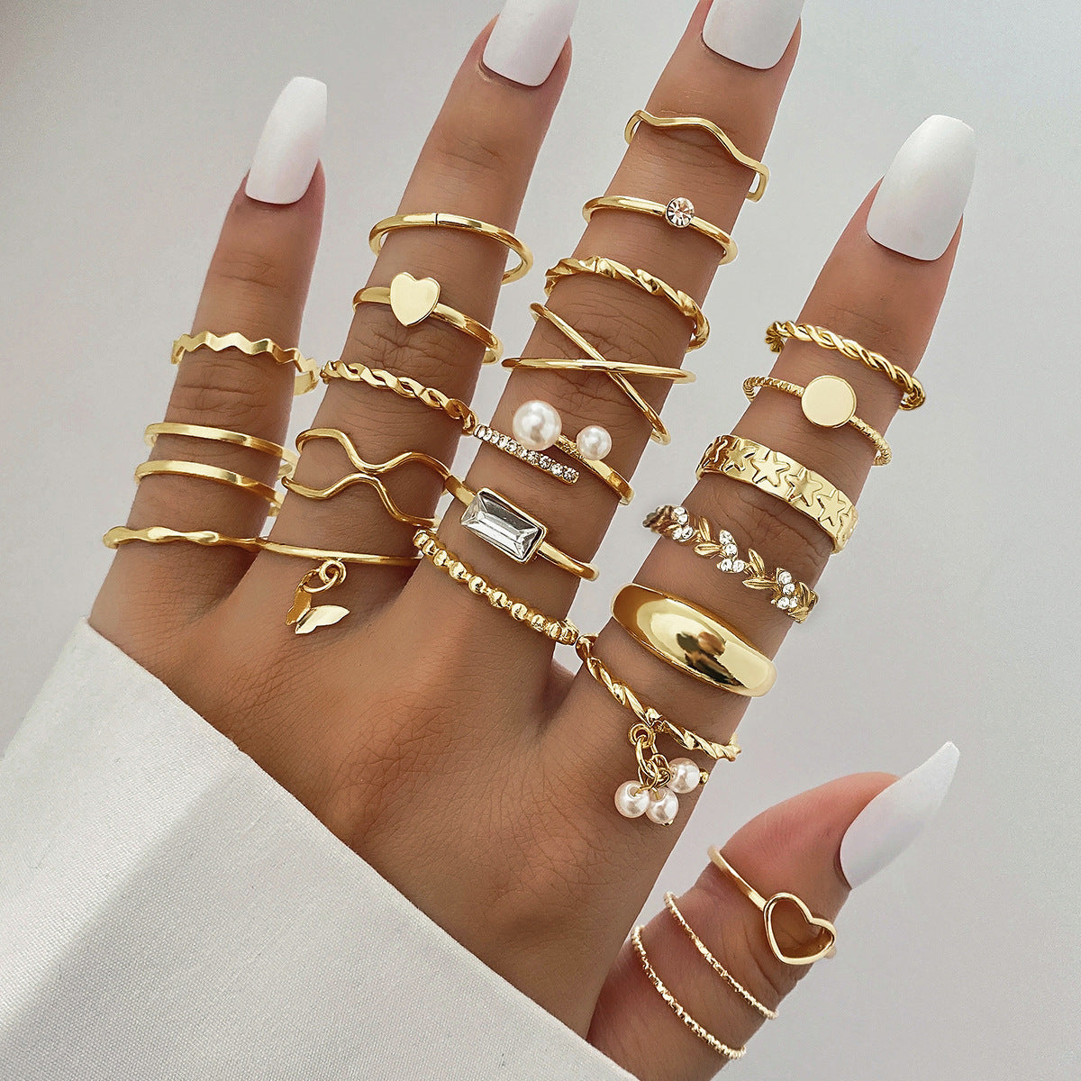 Ring Damen Nischen Senior Knöchelring 23-teiliges Set
