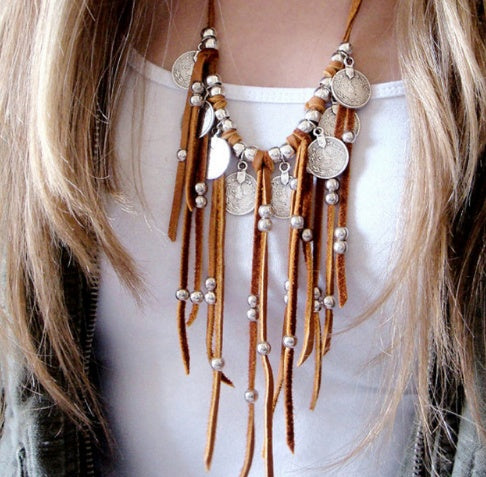 Fantastische Fransen-Boho-Halskette