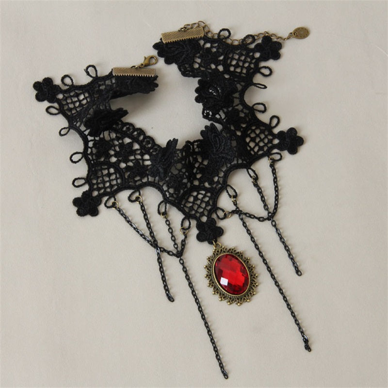 Clavícula de moda gótica punk de boda antigua
