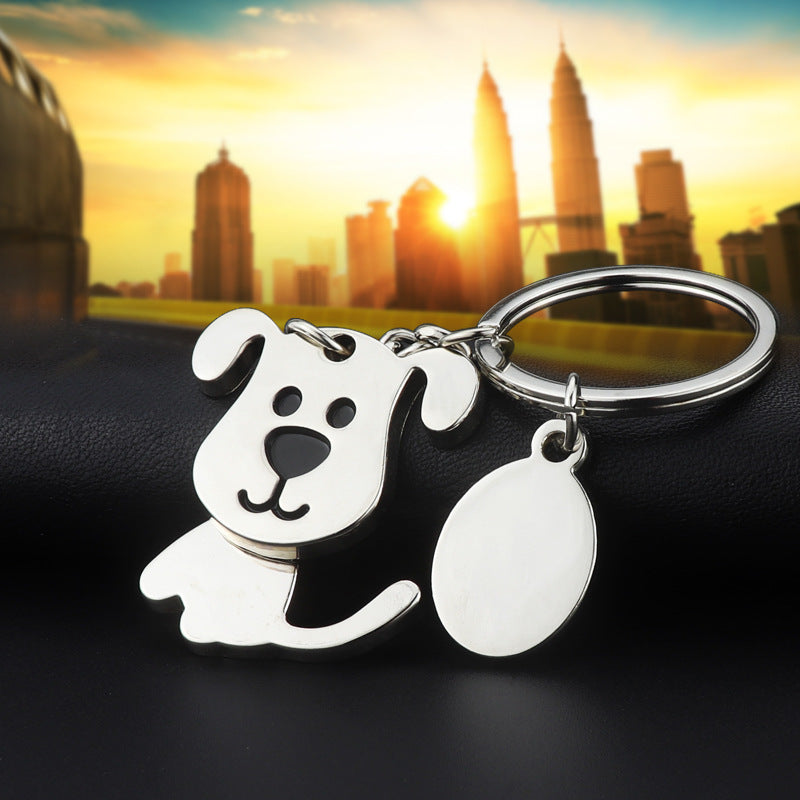 Creativo llavero de perro que mueve la cabeza, adorno colgante para coche, regalos de apertura de tienda de mascotas