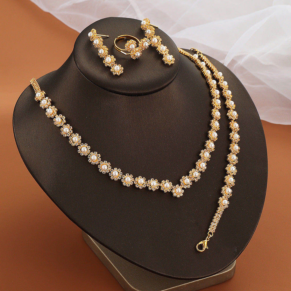 Schlichtes Partykleid Schmuck Hochzeit Halskette