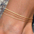 Strandfußschmuck 3-teilig Damen Retro Mehrlagig