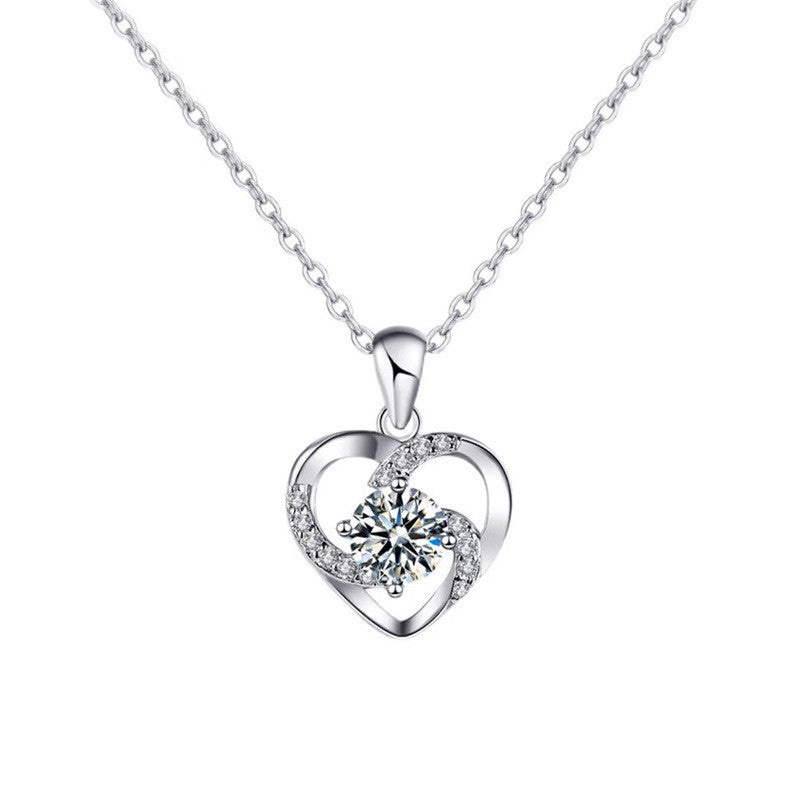 Luxuriöses Platin Moissanit Collier