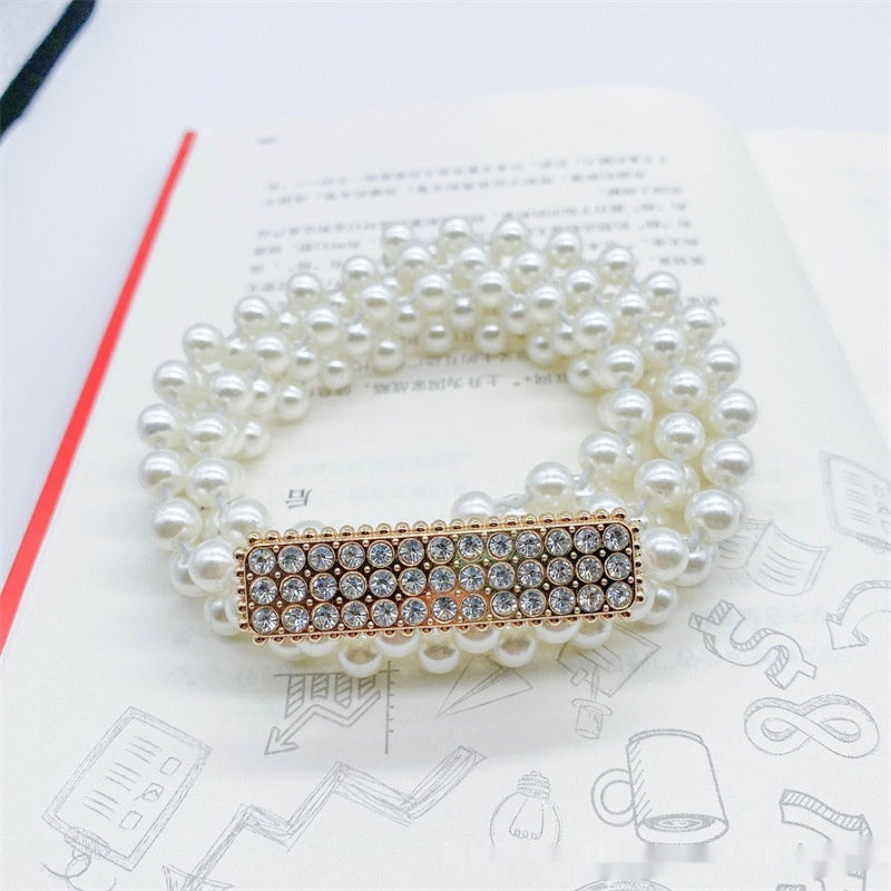 Joyería de moda para mujer, cadena de cintura con perlas blancas