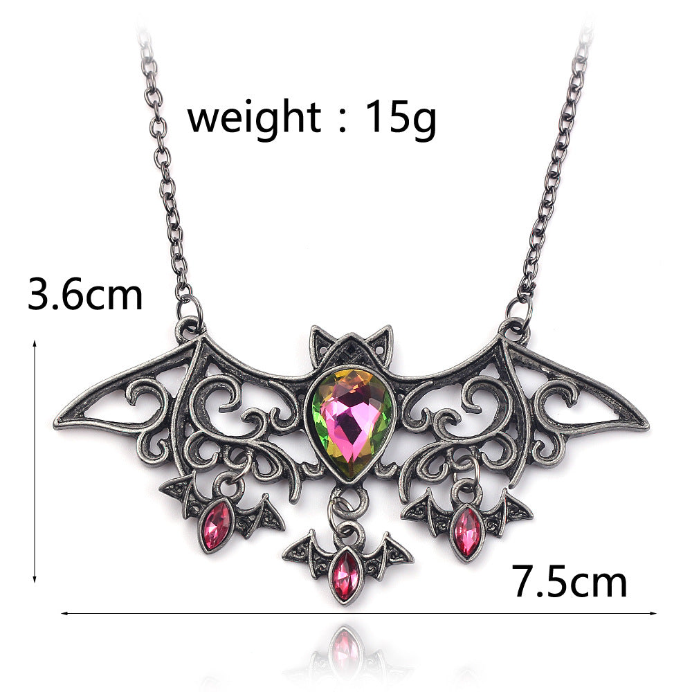 Halloween-Accessoires Vintage Fledermaus-Halskette
