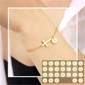 Runde 26 Buchstaben Neues Damen-Kreuz-Armband Damen