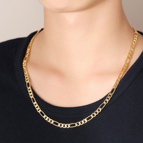 18K gold male necklace