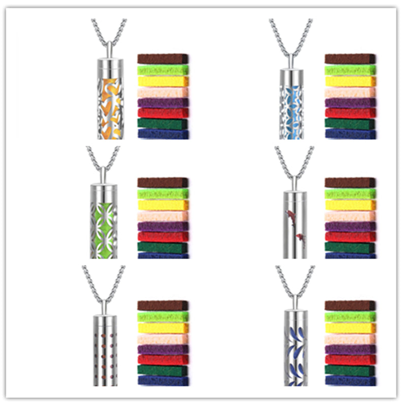 316L Stainless Steel Aromatic Perfume Oil Essential Oil Diffuser Pendant Necklace