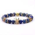 Naturstein Mikro-Krone eingelegtes Kupferarmband weiß Zirkon Armband Perlen Armband Schmuck Handel Stromlieferanten Beschaffung