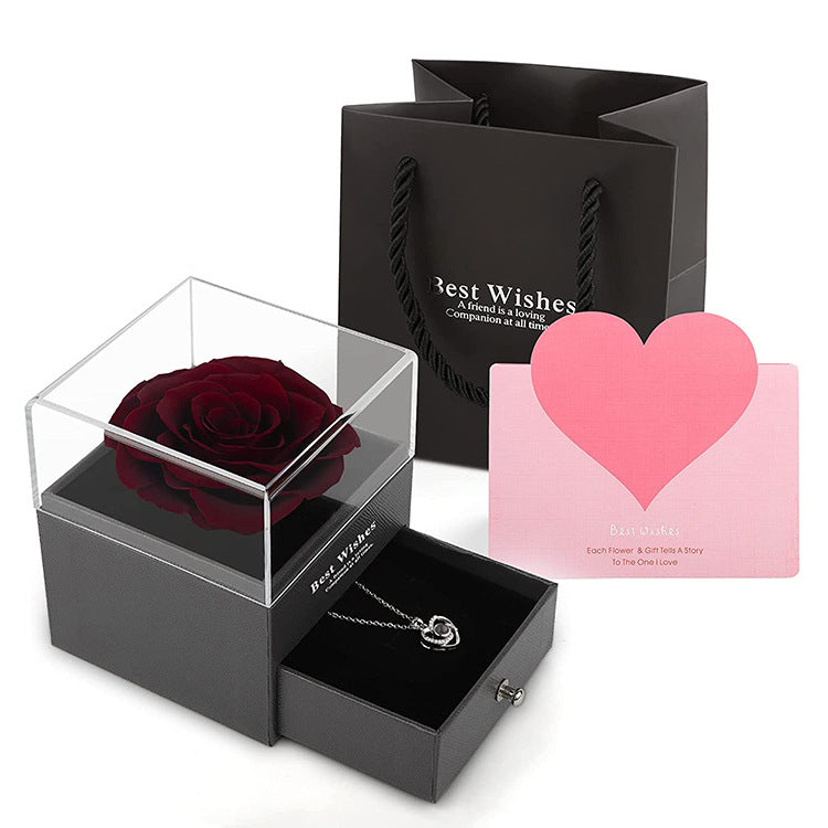 Ewige Rose Schmuckschatulle Acryl Geschenkbox