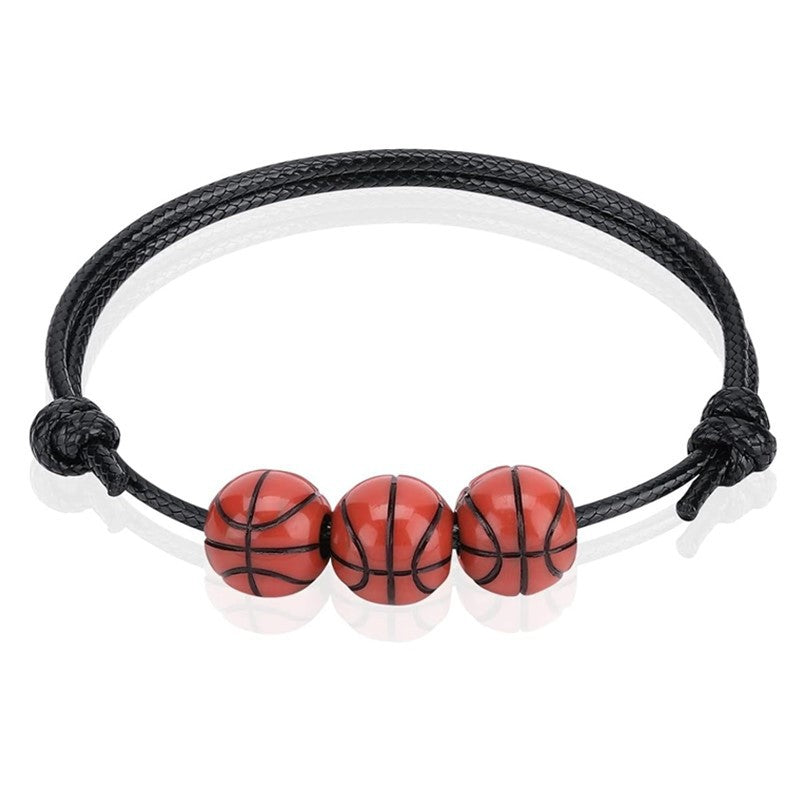 Schmuck Flechtarmband Basketball Football Rugby Softball Perlen