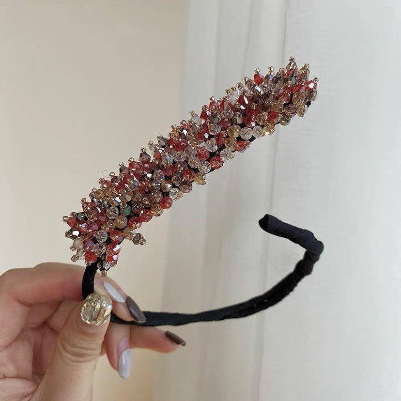 Conjunto de pelo de cristal con perlas y flores de Xiaoxiangfeng