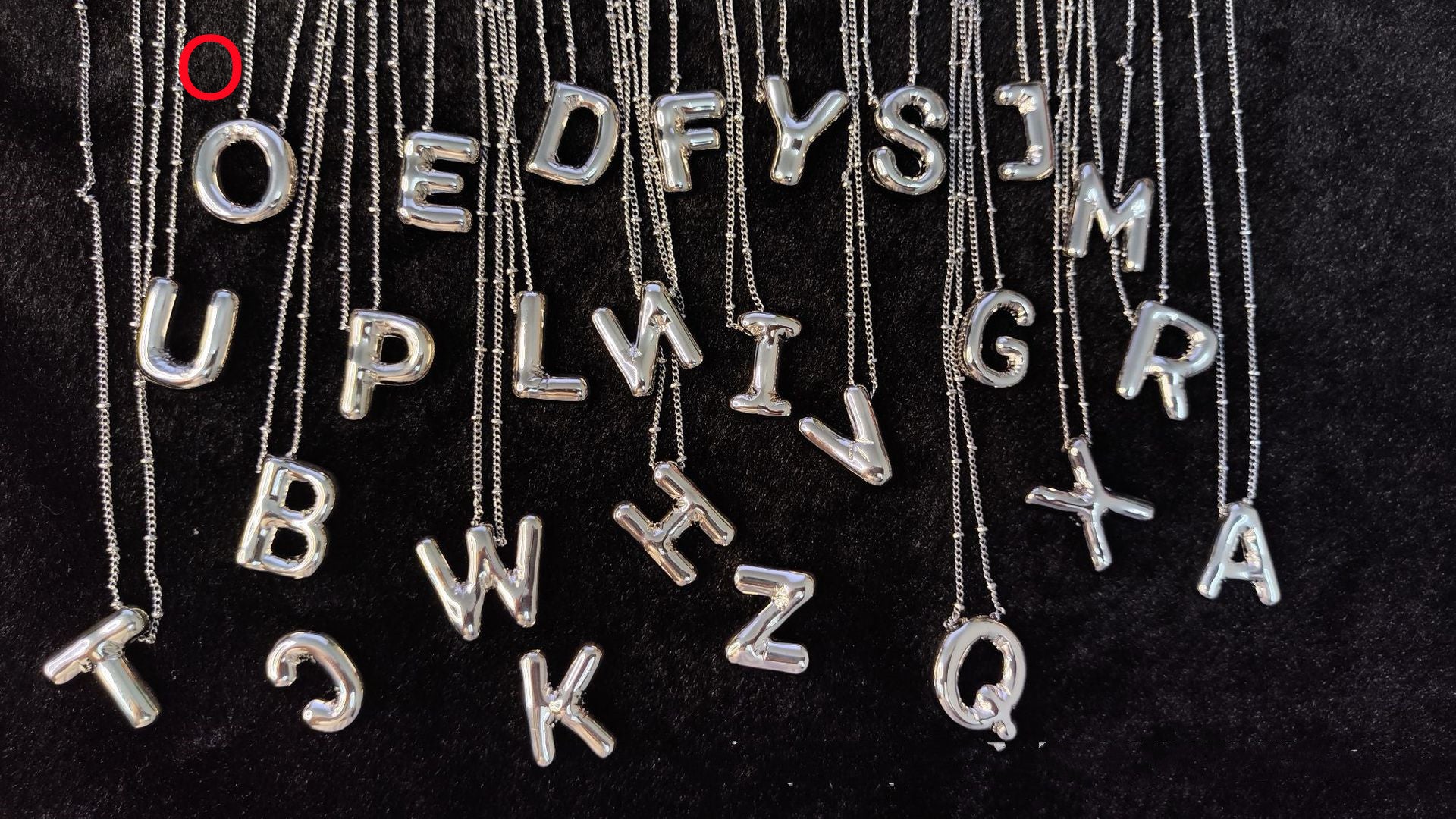 Glossy Letters Copper Pendant Necklace