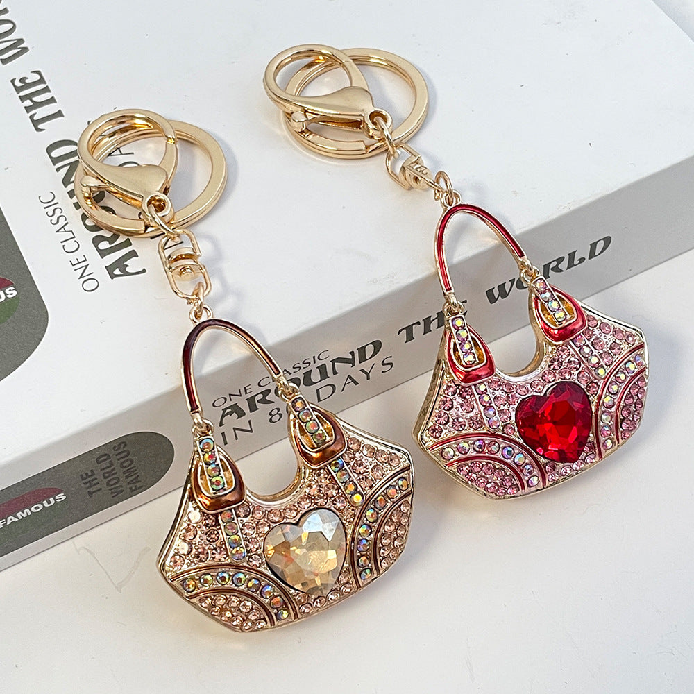 Llavero De Coche De Cristal De Diamante Exquisito De Moda