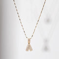 Diamond Crystal Candy 26-letter Double-layer Necklace