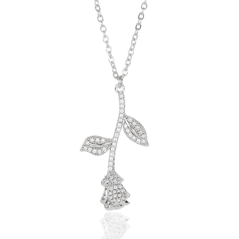 Schmuck Retro Exquisit Persönlichkeit Romantische Rose Zirkon