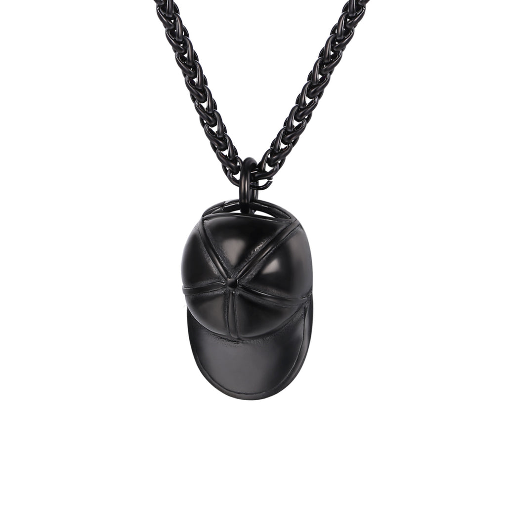 Collar con colgante único para hombre de acero inoxidable negro