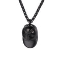 Collar con colgante único para hombre de acero inoxidable negro