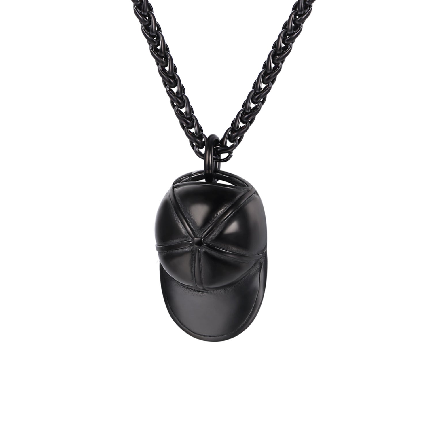 Collar con colgante único para hombre de acero inoxidable negro