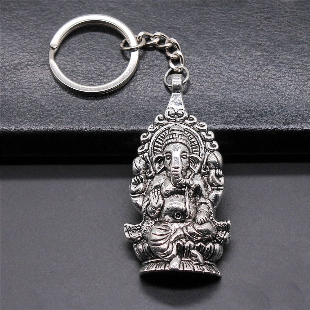 Colgante de Dios Elefante Colgante de Llavero Regalo de Recuerdo Turístico Adorno