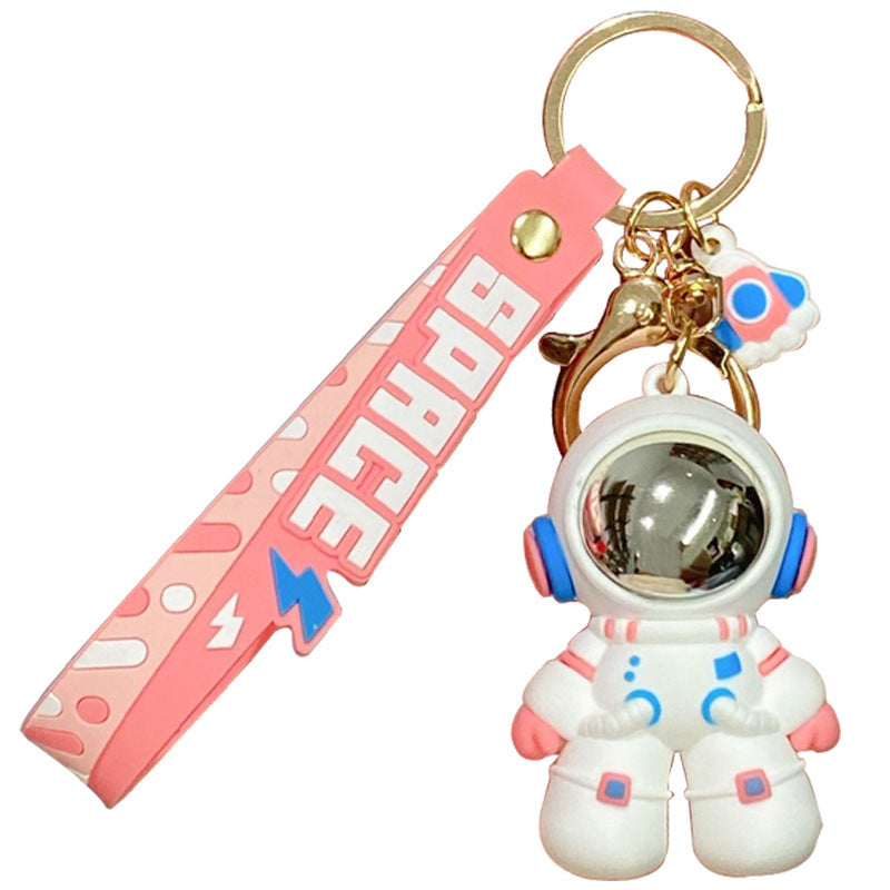 Cartoon cooler Astronaut tropft zarter Schlüsselanhänger