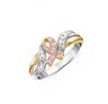 Neue kreative Band plattiert 18k Gelbgold Diamantringe Europa und Amerika Explosion Damen Verlobungsringe