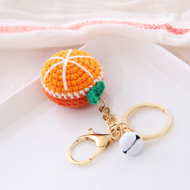 Llavero de bola de lana Colgante Cadena Fruta creativa