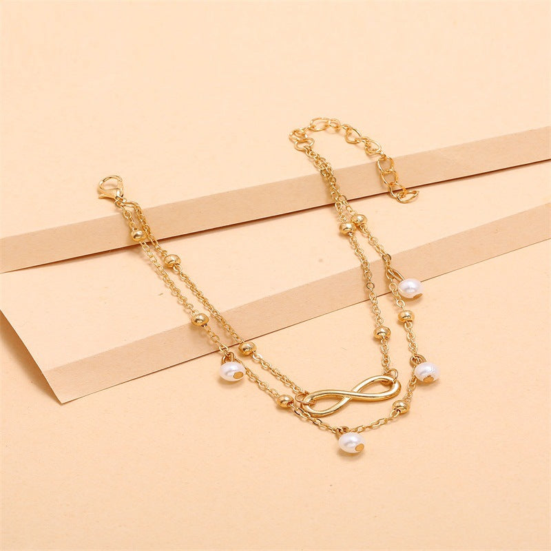 8 Double Pearl Anklet