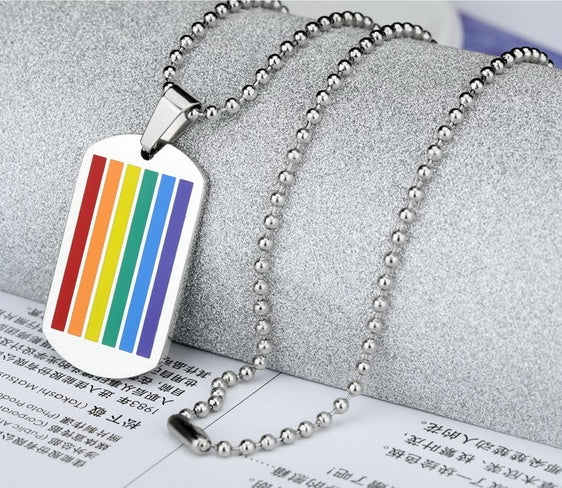 Pride Dog Tag Pendant
