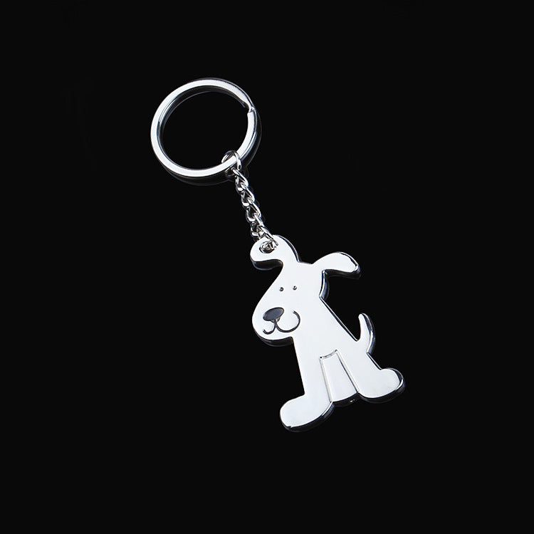 Creativo Llavero Brillante de Perro Anillo de Personalidad para Llaves