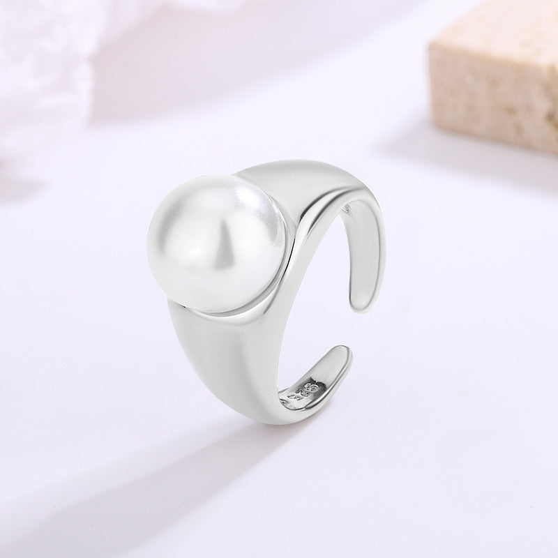 Anillo de dedo índice con incrustaciones de circonio, diseño único, moda minoritaria
