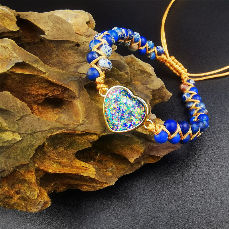 Colorful Heart Accessories Stylish Stone Bracelet
