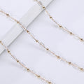 Material de collar de cristal blanco transparente