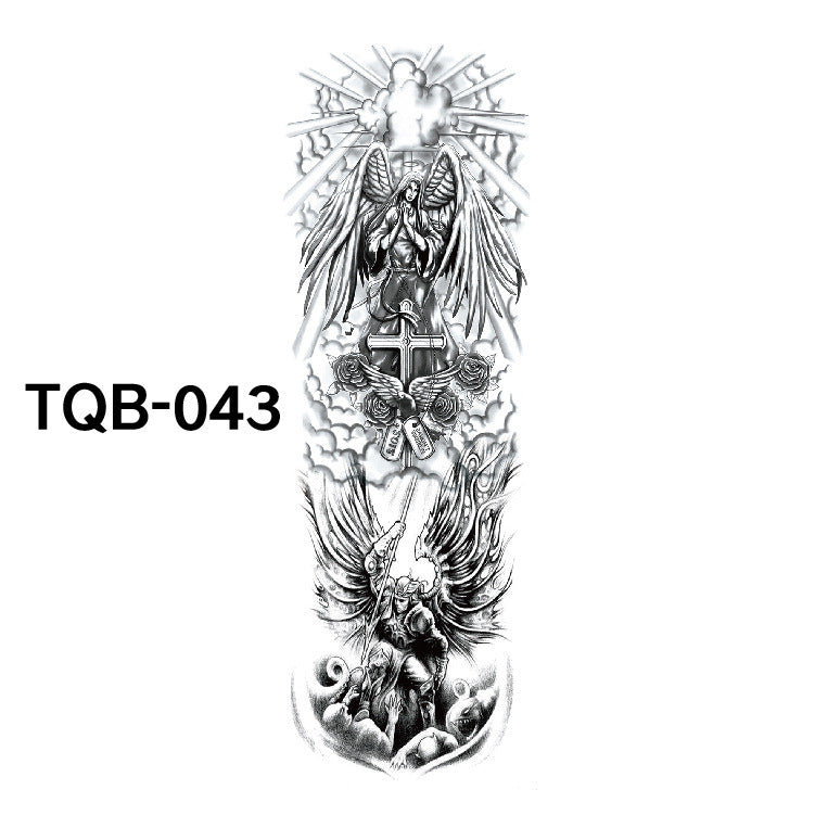 Pegatina de tatuaje impermeable de brazo completo