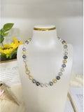 Collar de aleación de cobre con perlas de cristal -- Solo para recoger en tienda