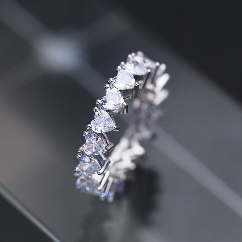 Vollbesetzter Diamantring Schmuck Geburtstagsgeschenk Party-Schmuck