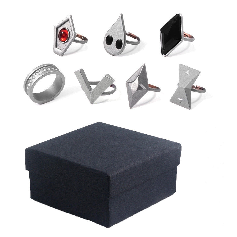 Walnuss Exquisites Schwarzes Ringset
