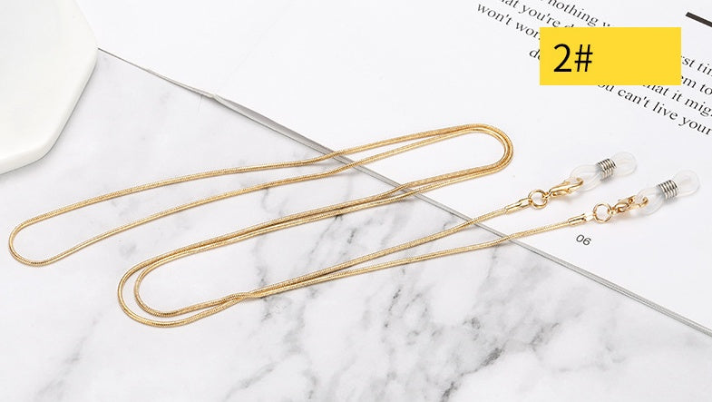 Neues Mesh Rot Brillenketten Sonnenbrillenkette Halskette Metallkette Sonnenbrille mit Kette Mode