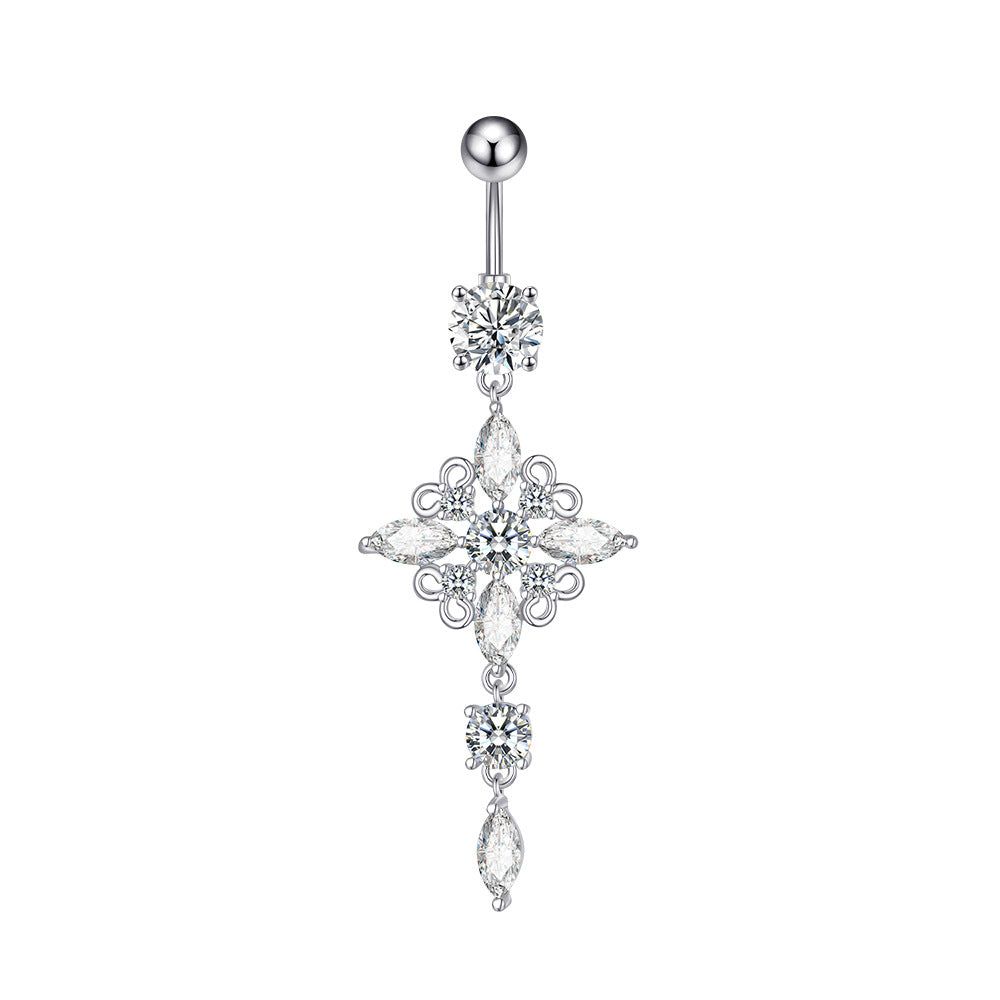 Anillo de ombligo de circonita Piercing de ombligo de joya