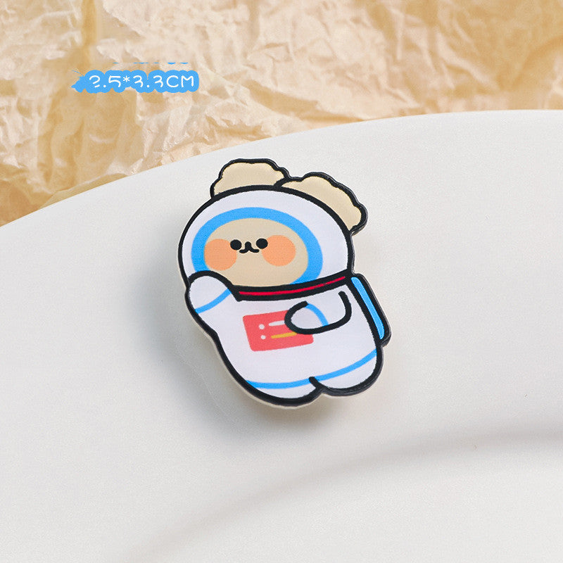 Cartoon Acryl Brosche Süße Dekorative Accessoires