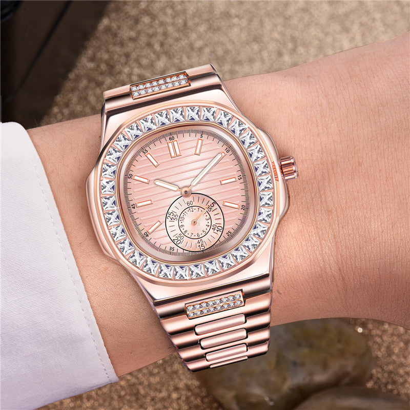 Relojes de regalo de lujo de aleación con diamantes para hombre
