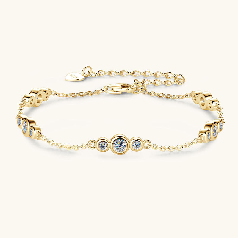 Europäische und amerikanische Mode Minimalistisches Moissanit-Armband Nische