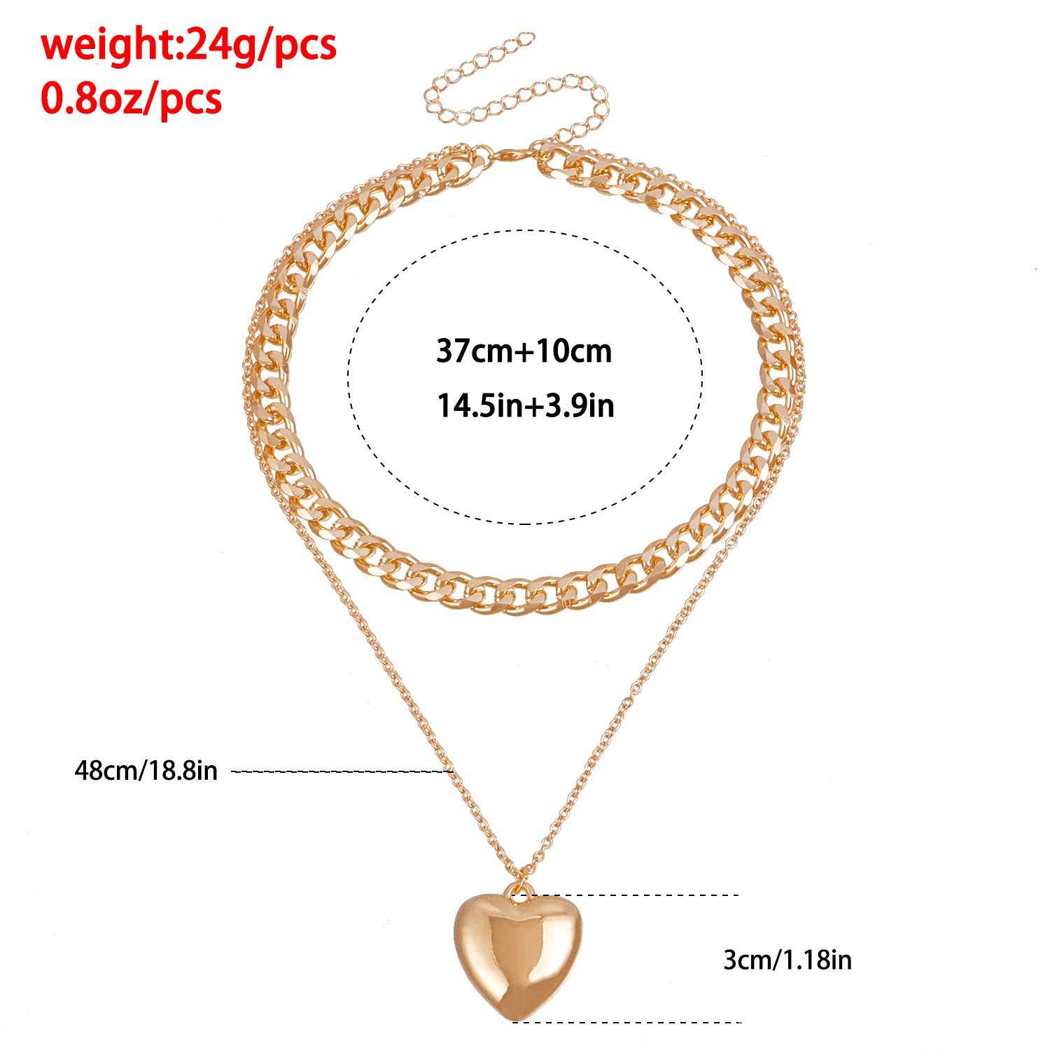 Women's Double-layer Metal Chain Necklace