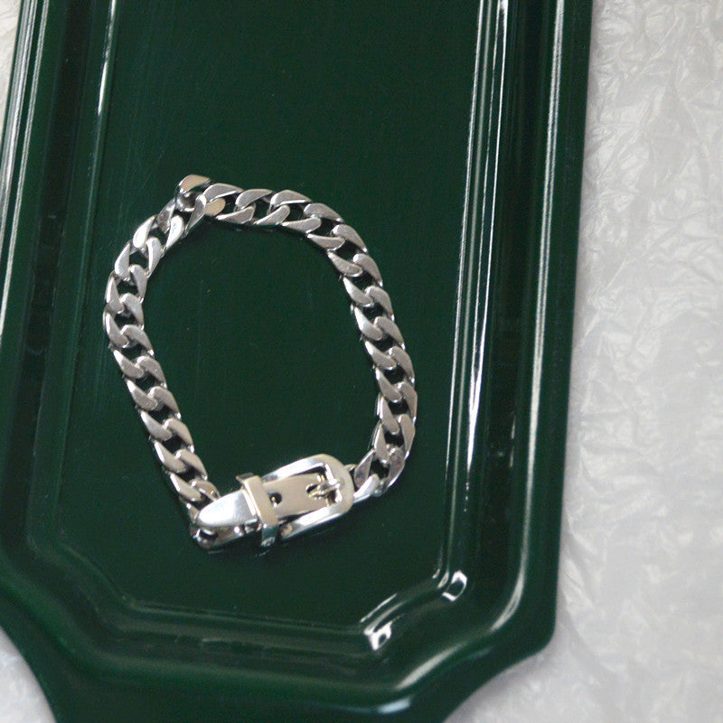 Damen Armband aus 925er Sterlingsilber mit Kettenmuster