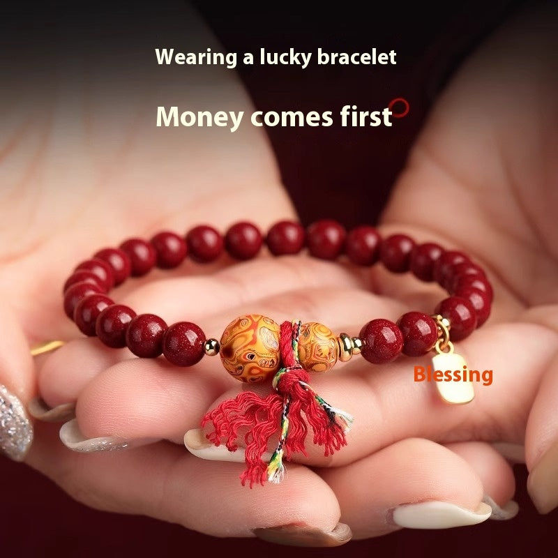 Year Of Birth Big Paint Beads Fu Lu Bracelet