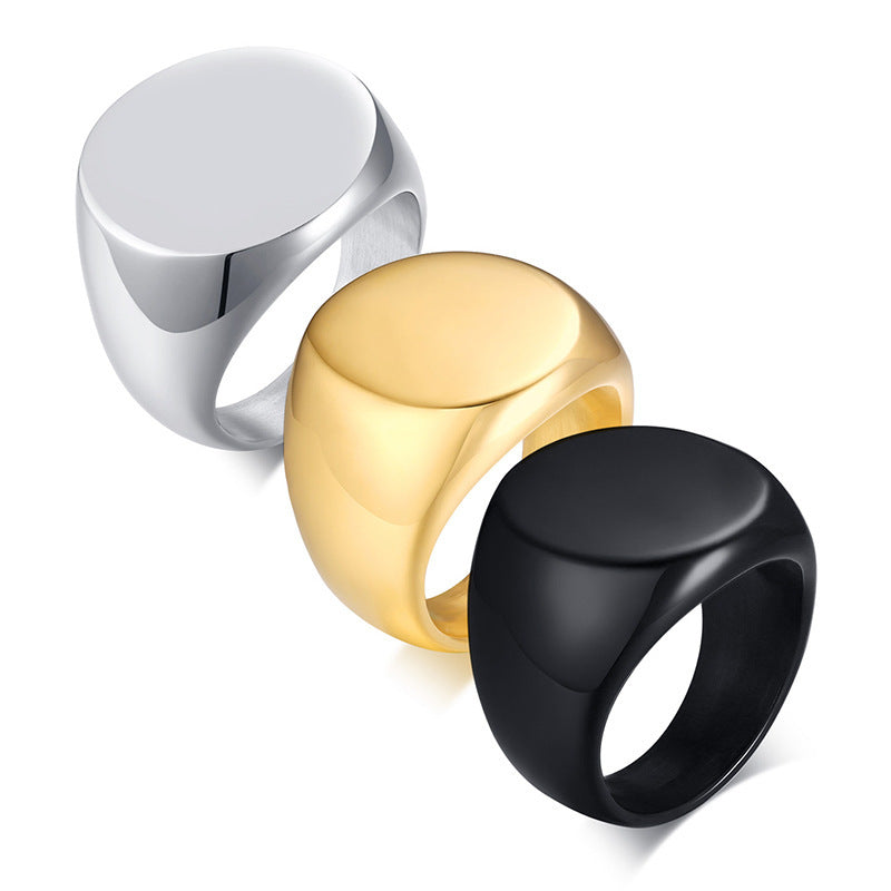 Runder Ring Gold Herren Modetrend