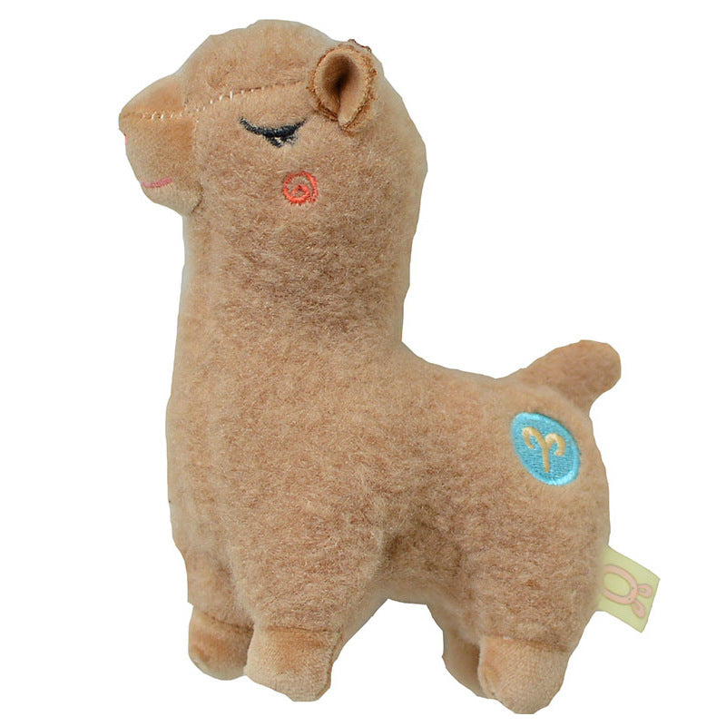 Simulación Alpaca Llavero Peluche Caballo de Lodo Muñeco Pequeño Colgante