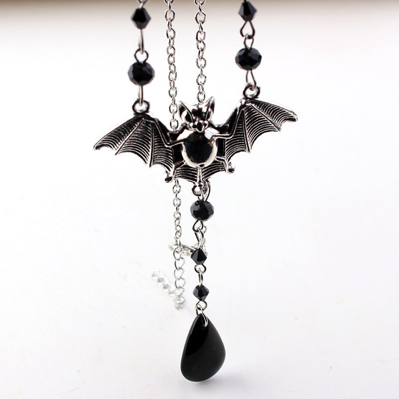 Gothic Fledermaus Halskette Damen Charm Schmuck